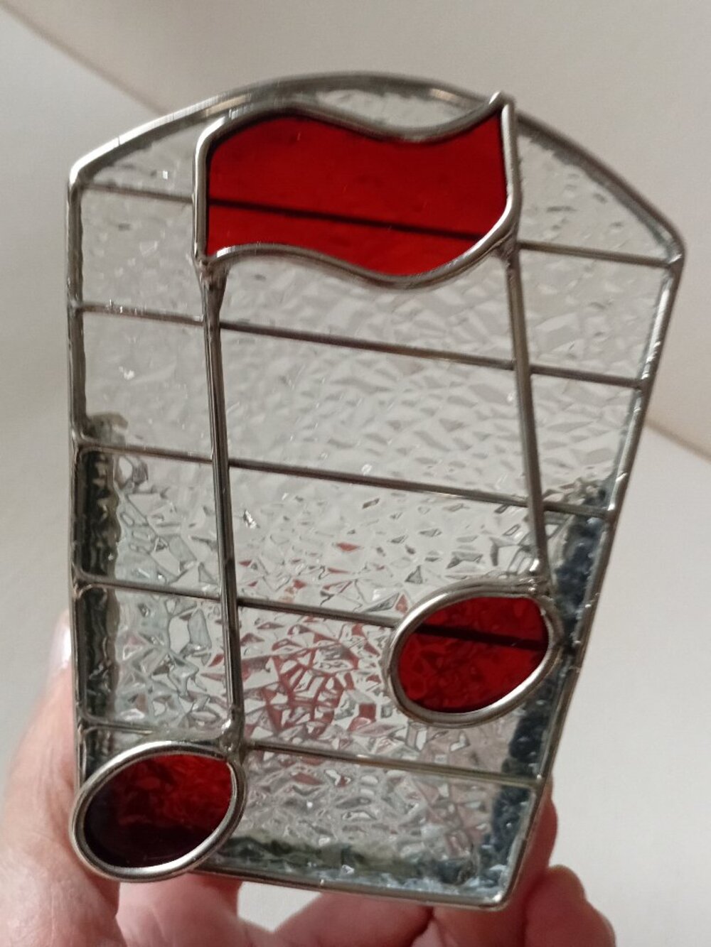 Stained Glass Music Note Tea Light Holder